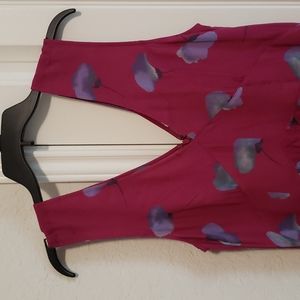 🔥 NWT Coach Magenta silk floral dress